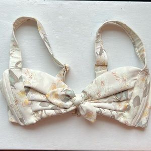 Reformation size S floral push-up bikini top
